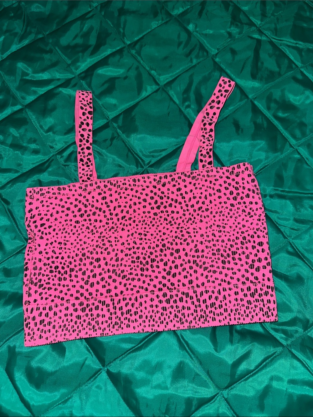 No Boundaries Hot Pink and Black sports bra